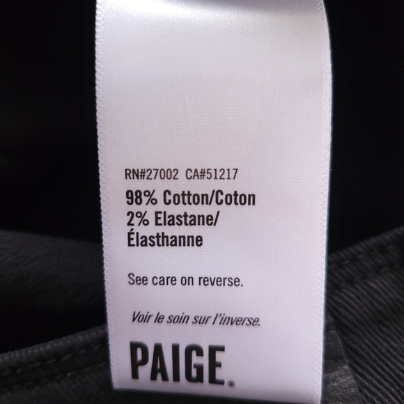 PAIGE Sierra High Waist Denim Overalls Vintage Black 24 ASO Olivia Palermo - Picture 16 of 16